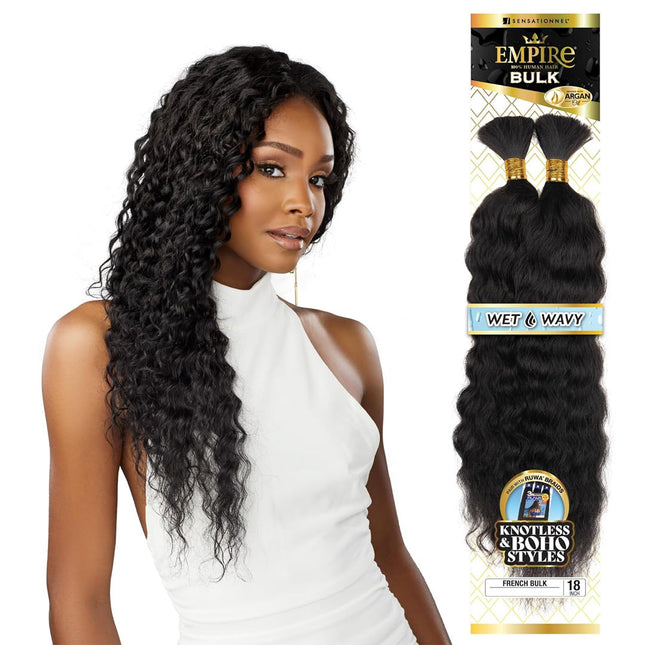 Sensationnel Human Hair Weave Empire Wet & Wavy French Bulk 18"