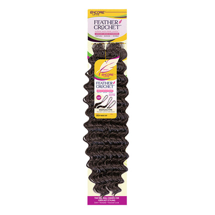Janet Encore Lavie Human Hair Feather Crochet- Deep Wave 18