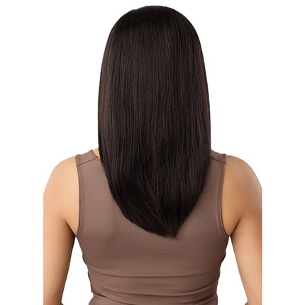 Outre Everroot 100% Unprocessed Human Hair Half Wig- Yaki Straight 18
