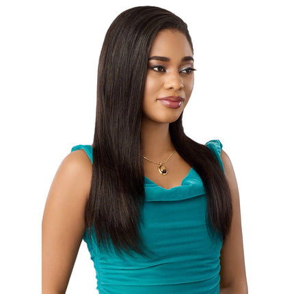 Outre Everroot 100% Unprocessed Human Hair Half Wig- Yaki Straight 22
