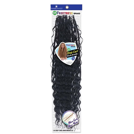 Shake N Go Freetress Synthetic Braid - 3x Deep Curl Boho Braid 22