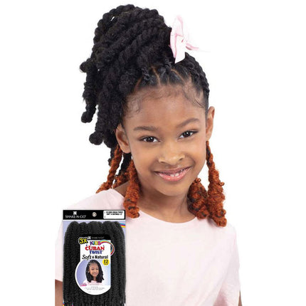 Shake N Go Crochet Braids 3x Kids Cuban Twist - Soft & Natural 12"