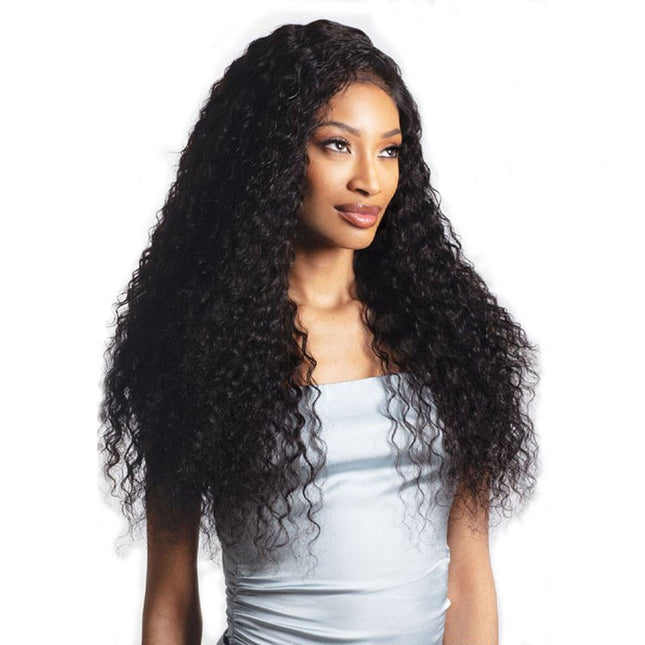 Shake N Go Virgin Remy Hair Lace Closure Glossy 4x4 Wet & Wavy Deep Wave 12"