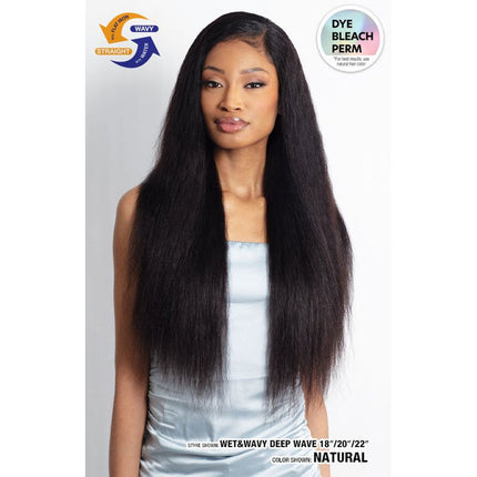 Shake N Go Virgin Remy Hair Lace Closure Glossy 4x4 Wet & Wavy Deep Wave 12"