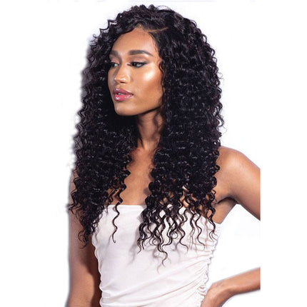Shake N Go Virgin Remy Hair Weave Glossy 3 Bundles Deep Wave 22"24"26"