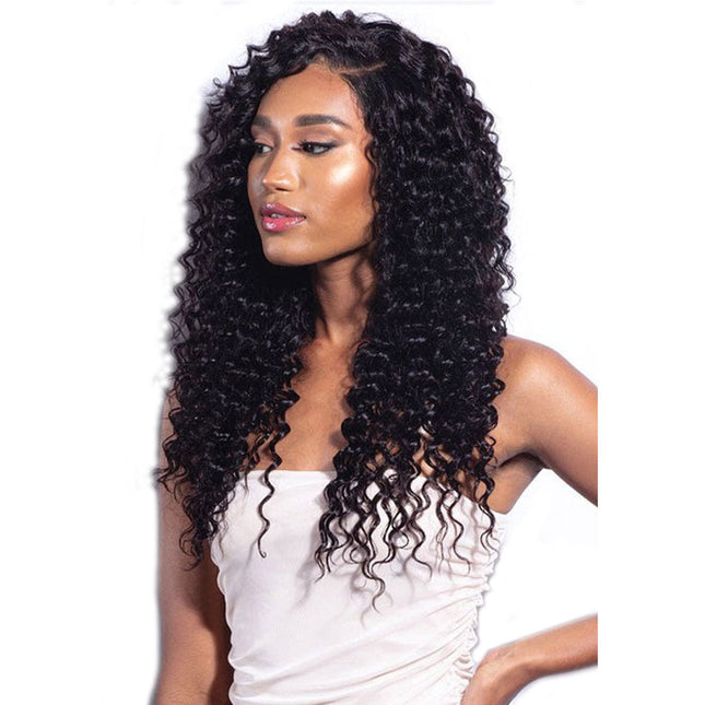 Shake N Go Virgin Remy Hair Weave Glossy 3 Bundles Deep Wave 22"24"26"