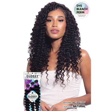 Shake N Go Virgin Remy Hair Weave Glossy 3 Bundles Deep Wave 22"24"26"