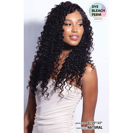 Shake N Go Virgin Remy Hair Weave Glossy 3 Bundles Deep Wave 22"24"26"