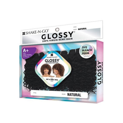 Shake N Go Virgin Remy Hair Weave Glossy - Wet & Curly 3pcs