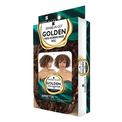 Shake N Go Golden 100% Human Hair Wig - Arietta
