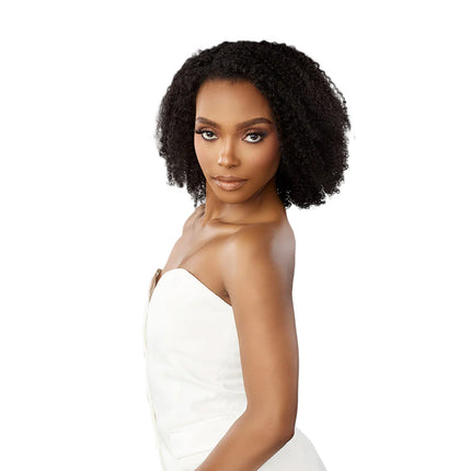 Sensationnel Human Hair Hd Lace Glueless Half Wig- 13a Kinky Burmese Curl 14