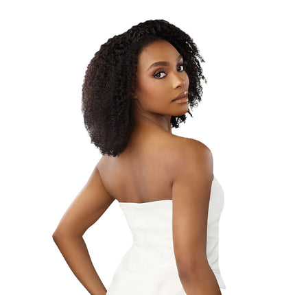 Sensationnel Human Hair Hd Lace Glueless Half Wig- 13a Kinky Burmese Curl 14