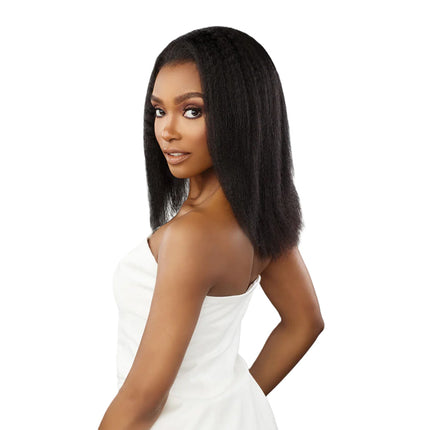 Sensationnel Human Hair Hd Lace Glueless Half Wig- 13a Kinky Straight 18