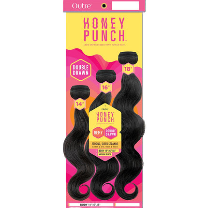 Outre 100% Unprocessed Remy Human Hair Honeypunch- Body 141618