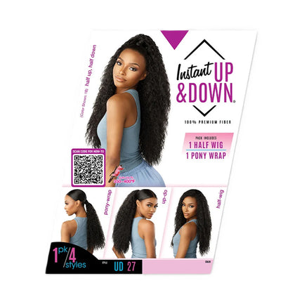Sensationnel Synthetic Hair Half Wig Instant Up & Down - Ud 27