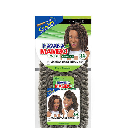 Medium Mambo Twist Braid 12" - Janet Collection Crochet Braiding Hair