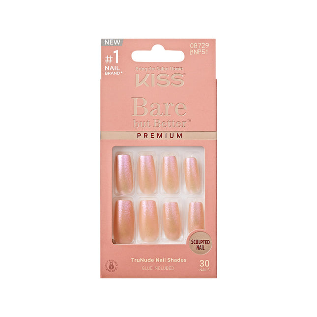 Kiss Bare But Better Trunude Shades Long Nails – Sweet