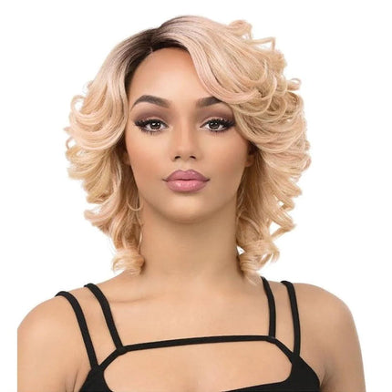 Magic - It's A Wig Synthetic Hair Full Wig Short Curly Side Part