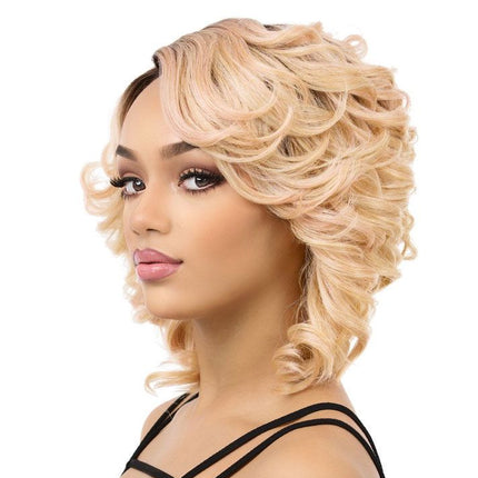 Magic - It's A Wig Synthetic Hair Full Wig Short Curly Side Part