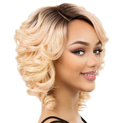 Magic - It's A Wig Synthetic Hair Full Wig Short Curly Side Part