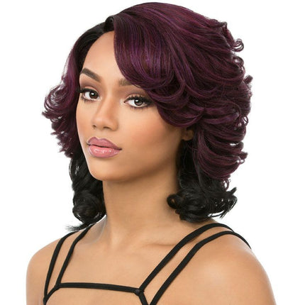 Magic - It's A Wig Synthetic Hair Full Wig Short Curly Side Part