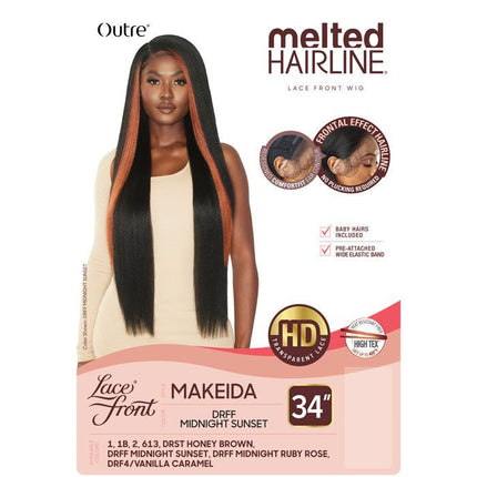 Outre Synthetic Melted Hairline Hd Lace Front Wig - Makeida