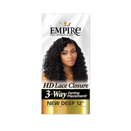 Sensationnel Human Hair Empire 3-way Parting Lace Closure - New Deep 12"