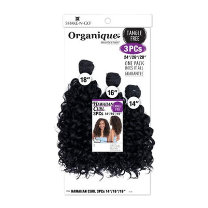 Shake N Go Organique Synthetic Weave 3pc- Hawaiian Curl 14-18