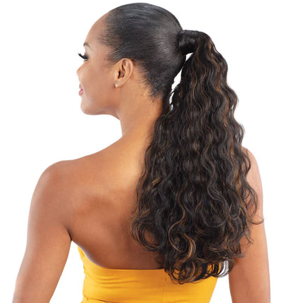 Shake N Go Organique Pony Pro Secret Pocket Ponytail - Breezy Wave 18"