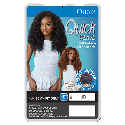 Outre Synthetic Half Wig Quick Weave - 3c Whirly Curls