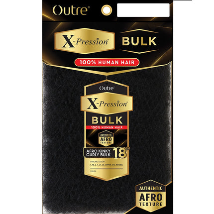 Outre X-pression 100% Human Braiding Hair Afro Kinky Curly Bulk 18
