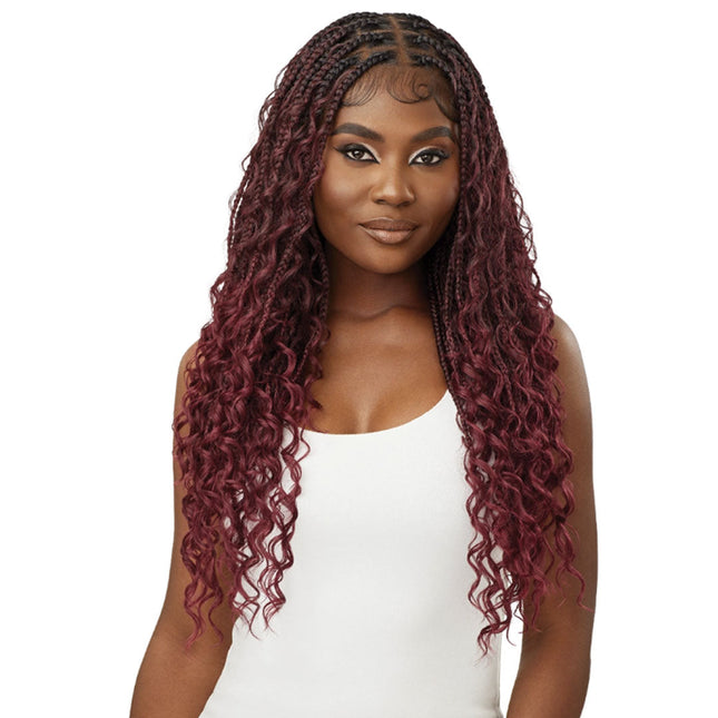 Outre Pre-braided 100% Fully Hand-tied Whole Lace Wig - Boho Box Braids 28"