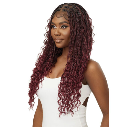 Outre Pre-braided 100% Fully Hand-tied Whole Lace Wig - Boho Box Braids 28"