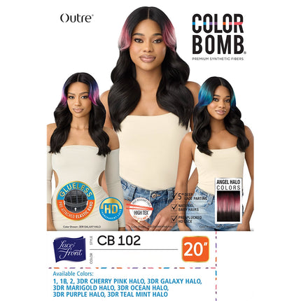 Outre Synthetic Color Bomb Hd Lace Front Wig - Cb102