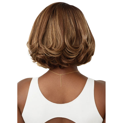 Outre Synthetic Sleek Lay Part Hd Transparent Lace Front Wig - Danika