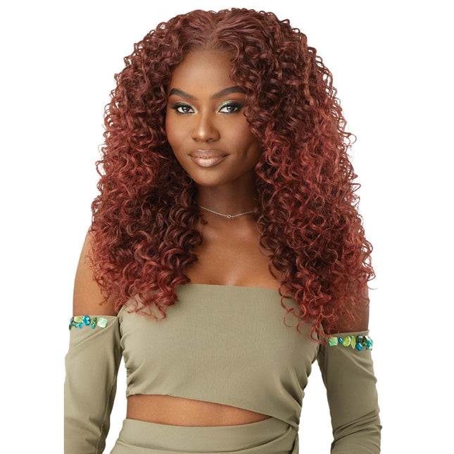 Outre 6x5 Pre-cut Lace Closure Wig - Human Hair Blend - Dominican Curly 22