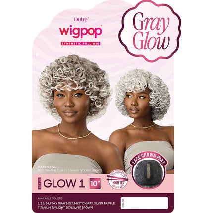 Outre Wig Pop Synthetic Full Wig Gray Glow - Glow 1