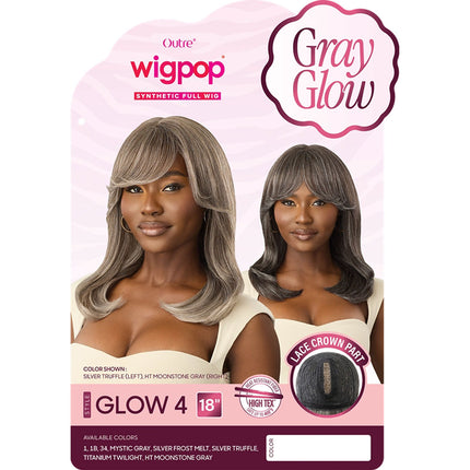 Outre Wig Pop Synthetic Full Wig Gray Glow - Glow 4