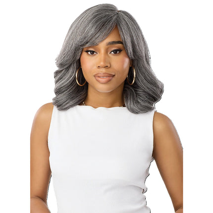 Outre Wig Pop Synthetic Full Wig Gray Glow - Glow 5