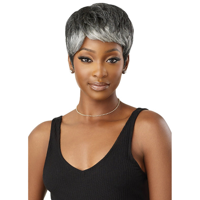 Outre Fab&fly Gray Glamour Human Hair Wig Hh-arlette