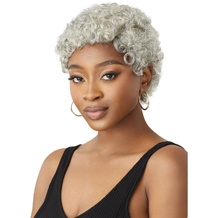 Outre Fab&fly Gray Glamour Human Hair Wig Hh-carlie