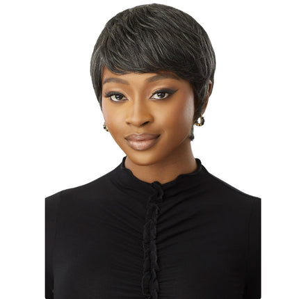 Outre Fab&fly Gray Glamour Human Hair Wig Hh-celia