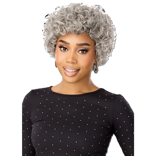 Outre Fab & Fly Gray Glamour Full Cap Wig - Human Hair - Marini