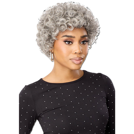 Outre Fab & Fly Gray Glamour Full Cap Wig - Human Hair - Marini