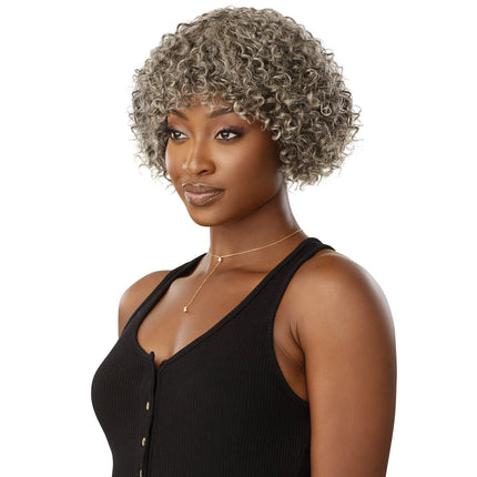 Outre Fab&fly Gray Glamour Human Hair Wig Hh-randy