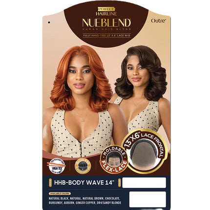 Outre Perfect Hairline Human Hair Blend 13x6 Nueblend- Hhb-body Wave 14