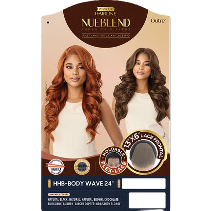 Outre Perfect Hairline Human Hair Blend 13x6 Nueblend- Hhb-body Wave 24