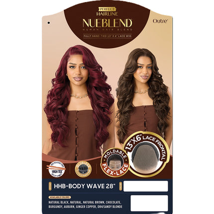 Outre Perfect Hairline Human Hair Blend 13x6 Nueblend- Hhb-body Wave 28