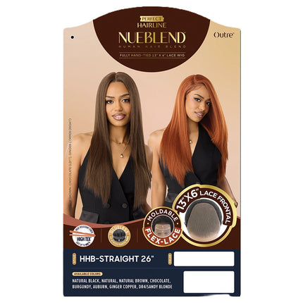 Outre Perfect Hairline Human Hair Blend 13x6 Nueblend- Hhb-straight 26