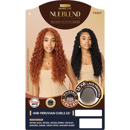 Outre Perfect Hairline Human Hair Blend 13x6 Nueblend- Hhb-peruvian Curls 26